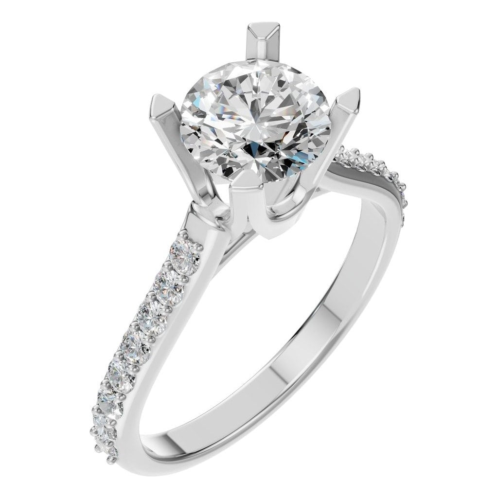 RI-6903 White Gold Ring SET - Main View