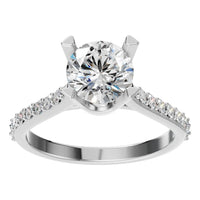 RI-6903 White Gold Ring SET - Front View