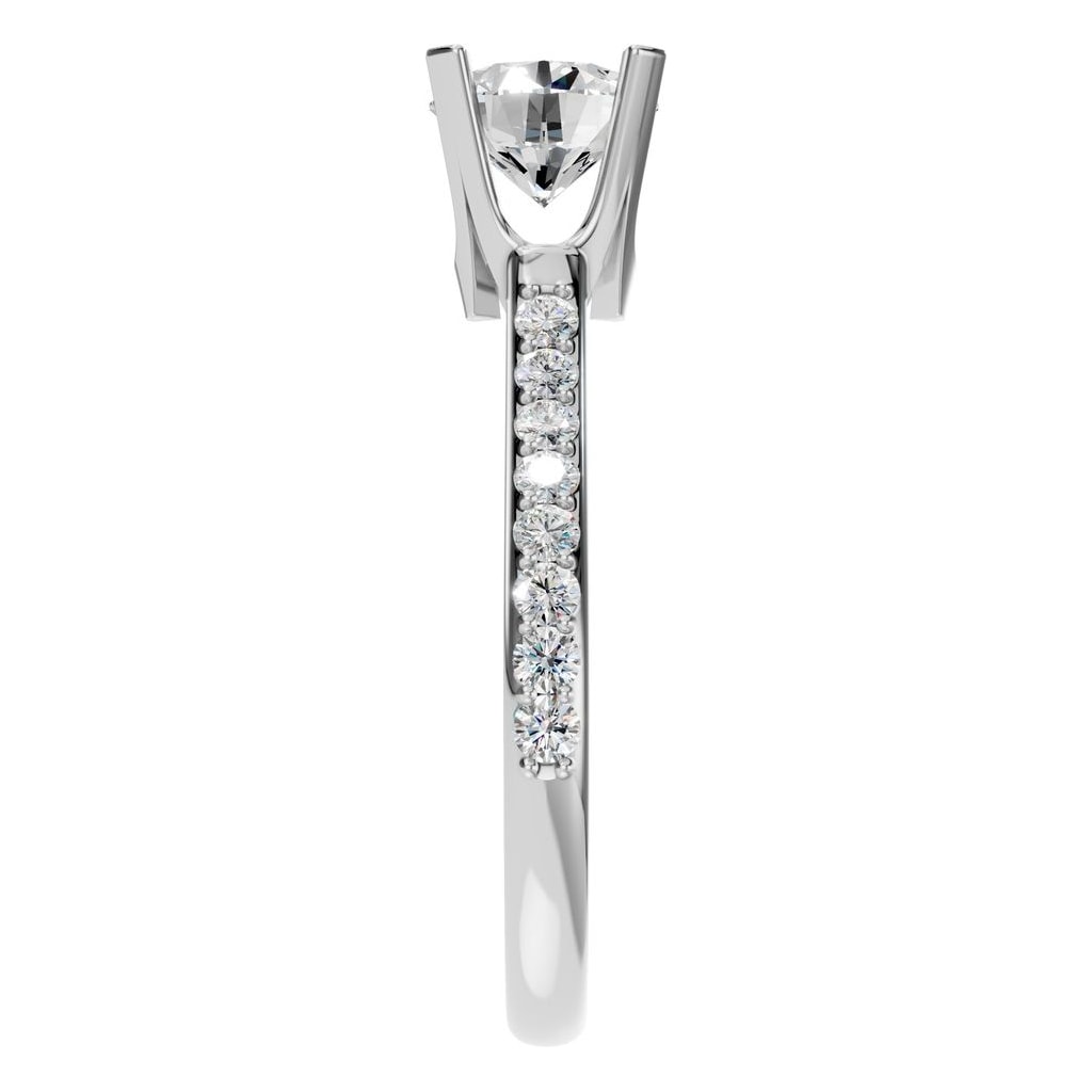 RI-6903 White Gold Ring SET - Side View