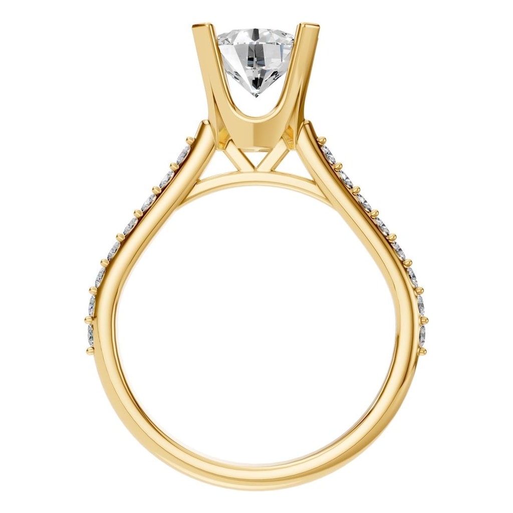 RI-6903 Yellow Gold Ring SET - Top View