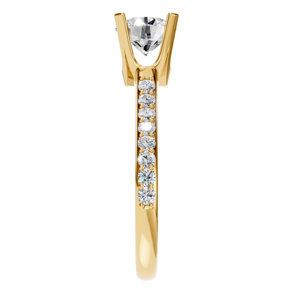 RI-6903 Yellow Gold Ring SET - Side View