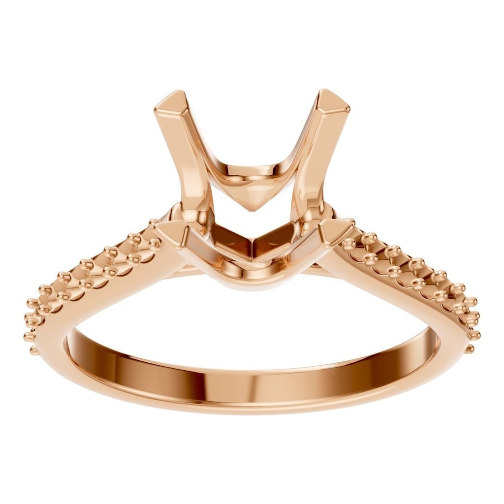 RI-6903 Rose Gold Ring UNSET - Front View