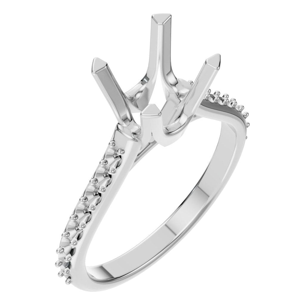 RI-6903 White Gold Ring UNSET - Main View