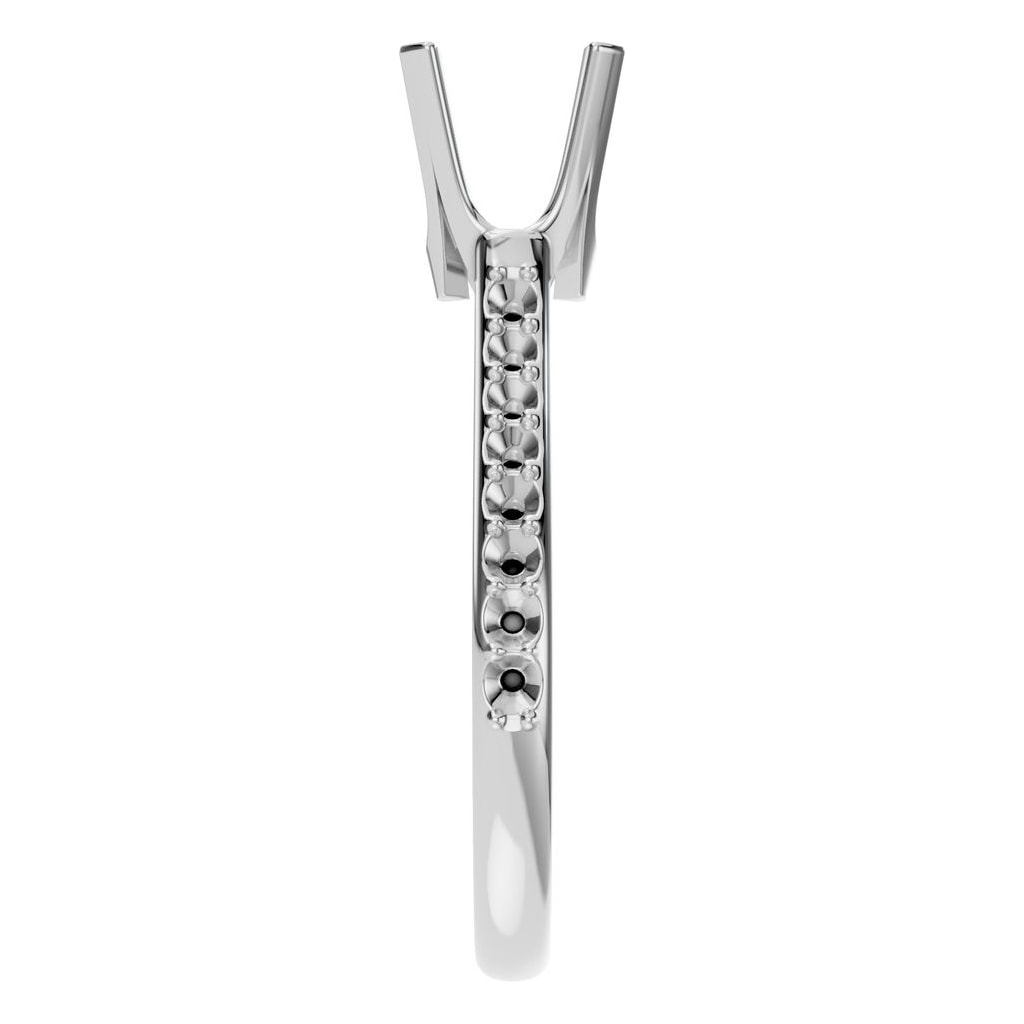 RI-6903 White Gold Ring UNSET - Side View