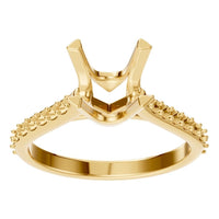 RI-6903 Yellow Gold Ring UNSET - Front View