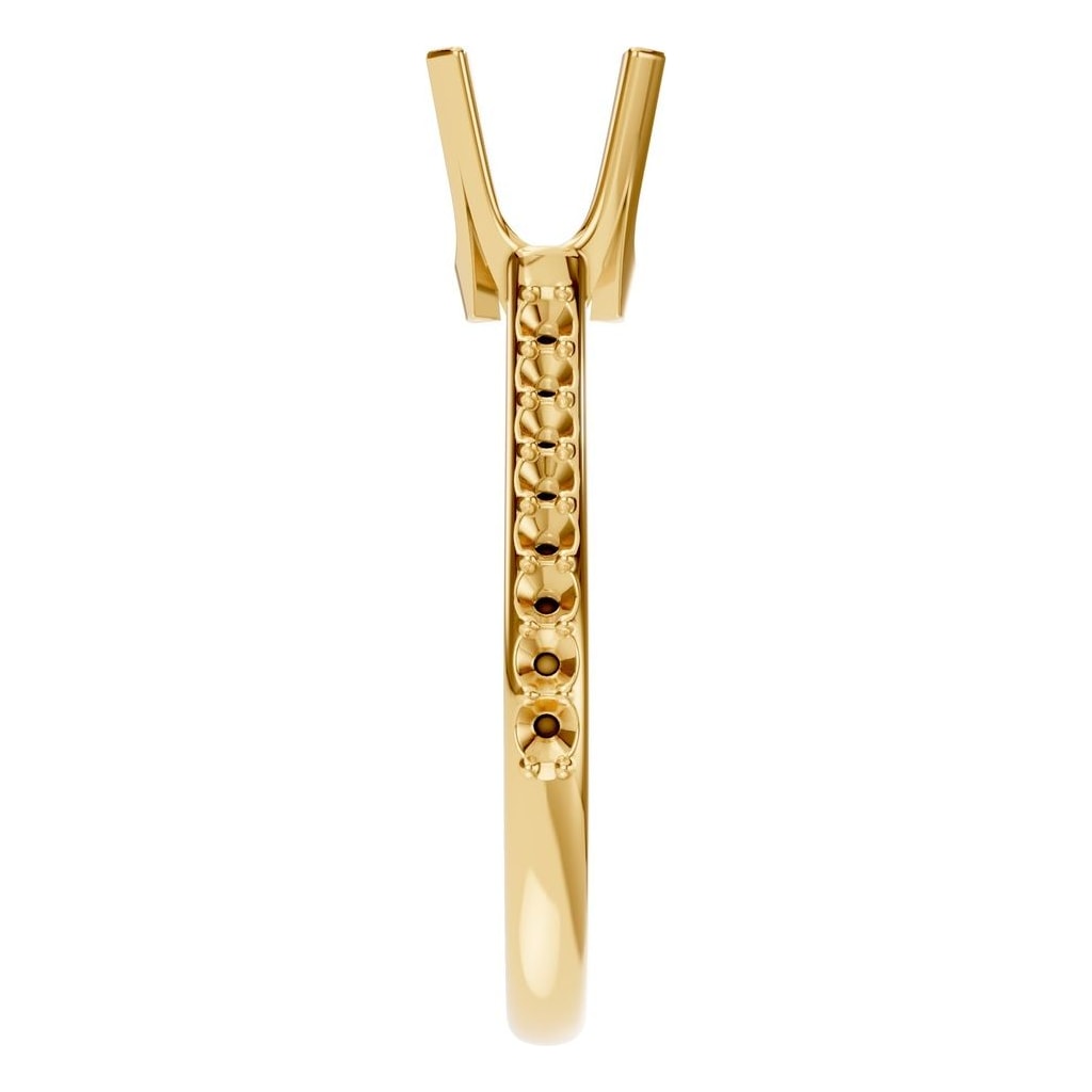 RI-6903 Yellow Gold Ring UNSET - Side View