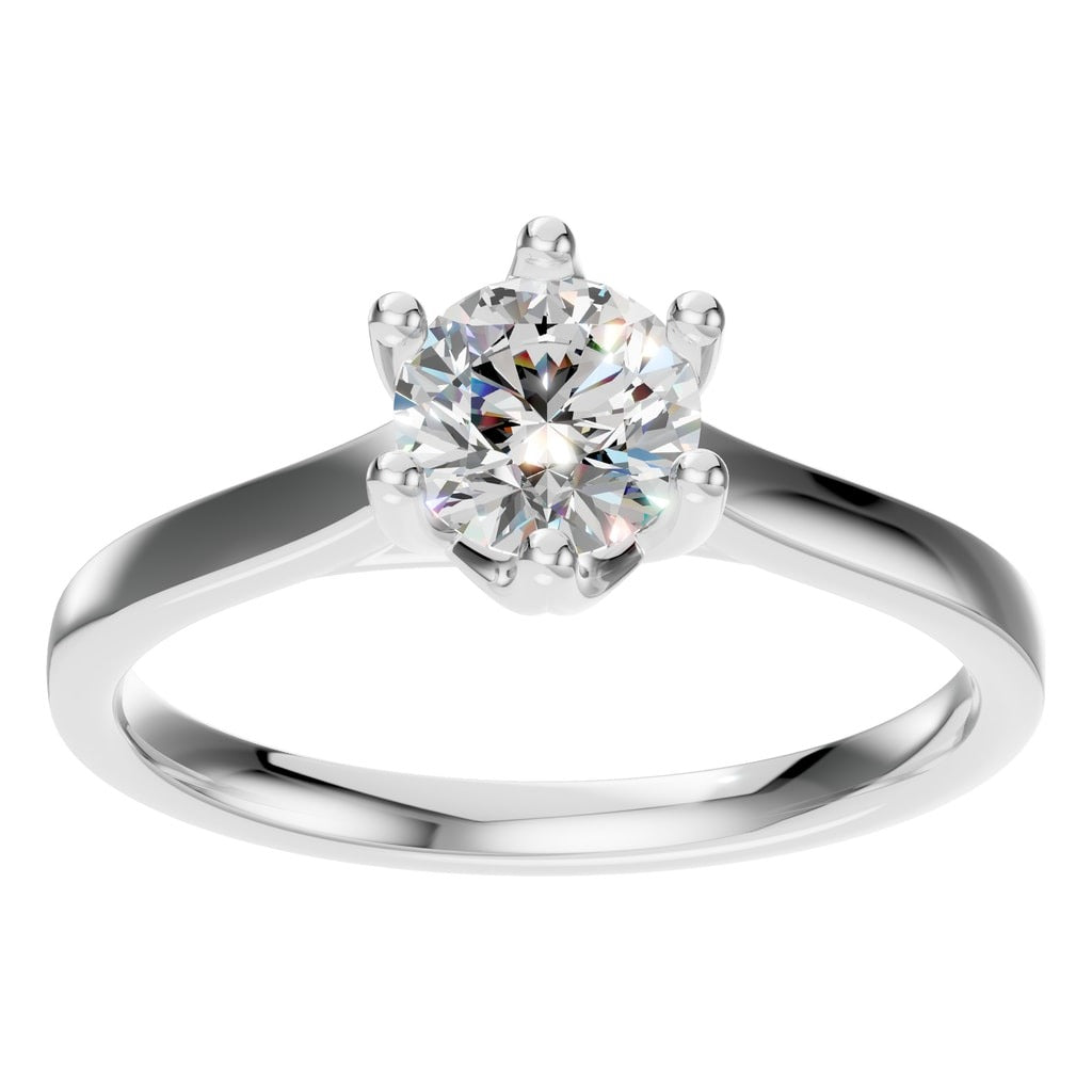 RI-7207 White Gold Ring SET - Front View