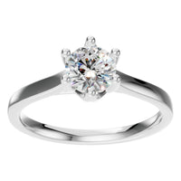 RI-7207 White Gold Ring SET - Front View