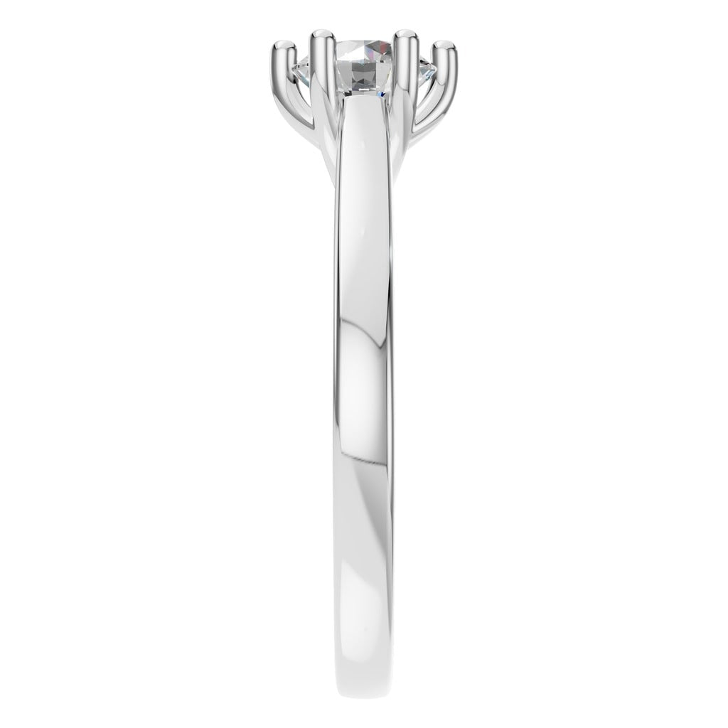 RI-7207 White Gold Ring SET - Side View