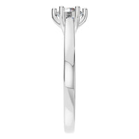 RI-7207 White Gold Ring SET - Side View