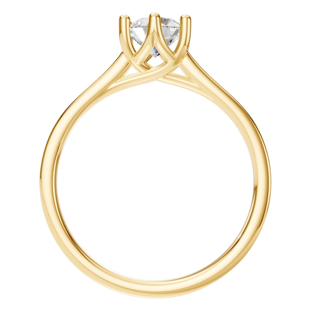 RI-7207 Yellow Gold Ring SET - Top View