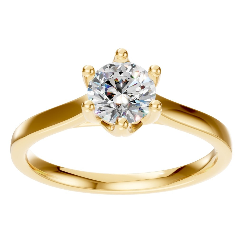 RI-7207 Yellow Gold Ring SET - Front View