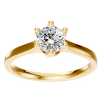 RI-7207 Yellow Gold Ring SET - Front View