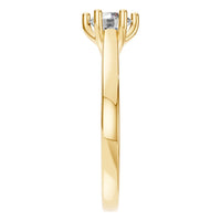 RI-7207 Yellow Gold Ring SET - Side View