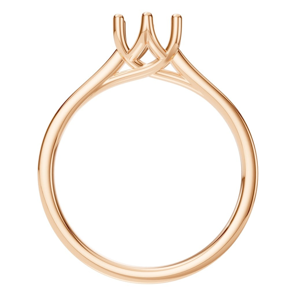 RI-7207 Rose Gold Ring UNSET - Top View