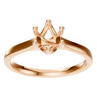 RI-7207 Rose Gold Ring UNSET - Front View