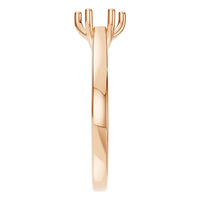 RI-7207 Rose Gold Ring UNSET - Side View