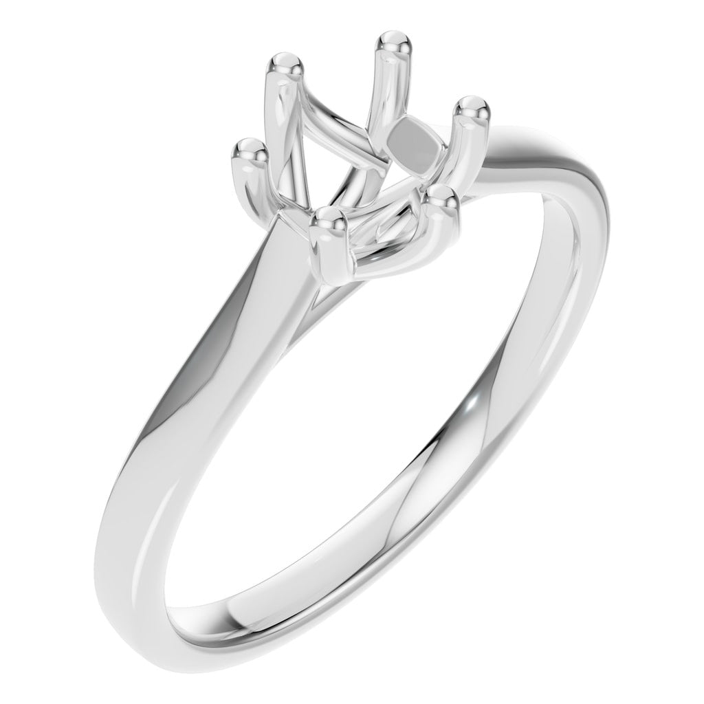RI-7207 White Gold Ring UNSET - Main View