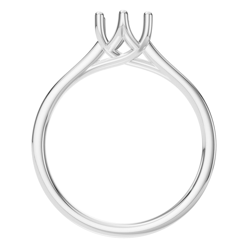 RI-7207 White Gold Ring UNSET - Top View