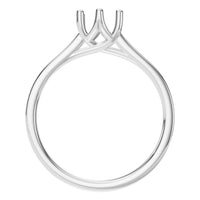 RI-7207 White Gold Ring UNSET - Top View