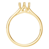 RI-7207 Yellow Gold Ring UNSET - Top View