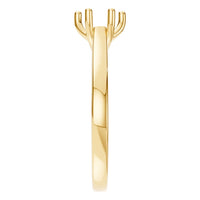 RI-7207 Yellow Gold Ring UNSET - Side View