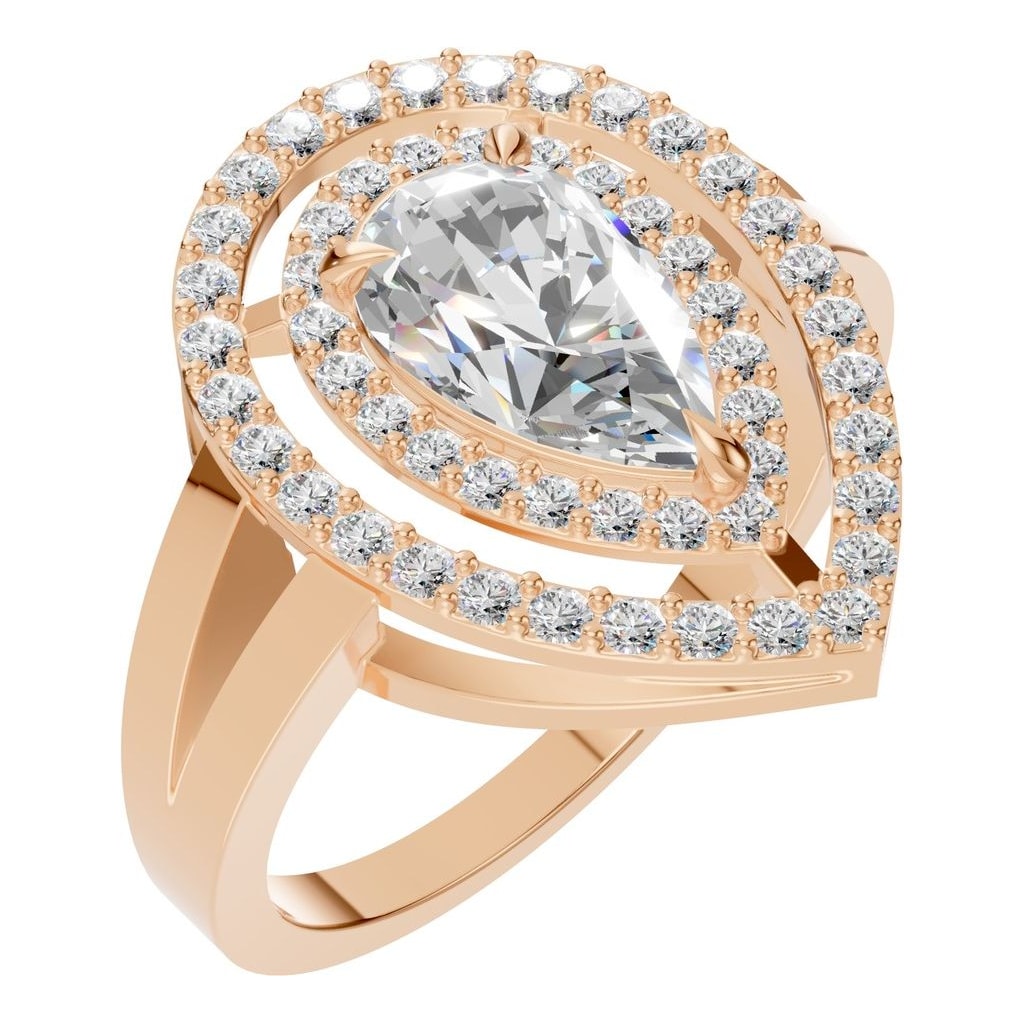 RI-7211 Rose Gold Ring SET - Main View