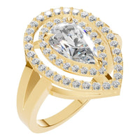 RI-7211 Yellow Gold Ring SET - Main View