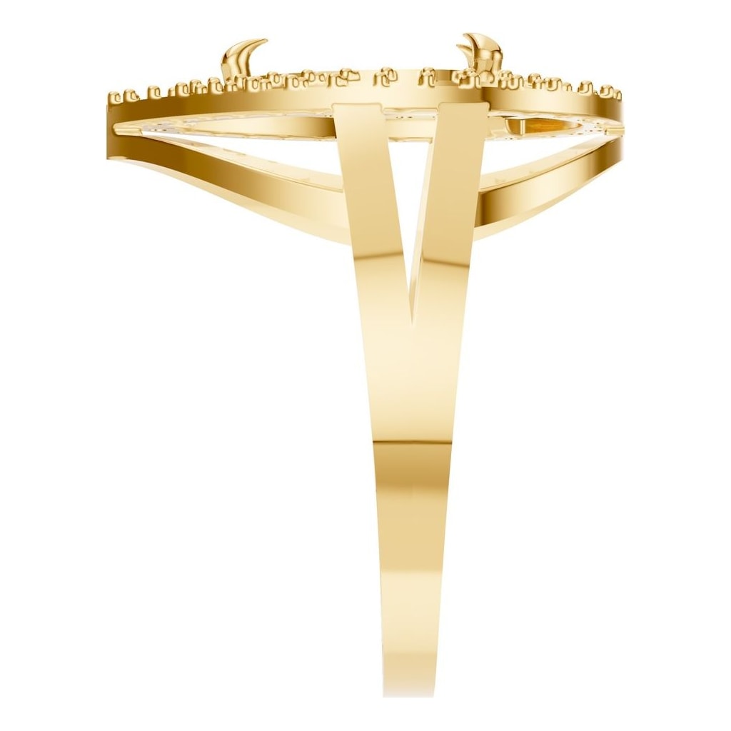 RI-7211 Yellow Gold Ring UNSET - Side View
