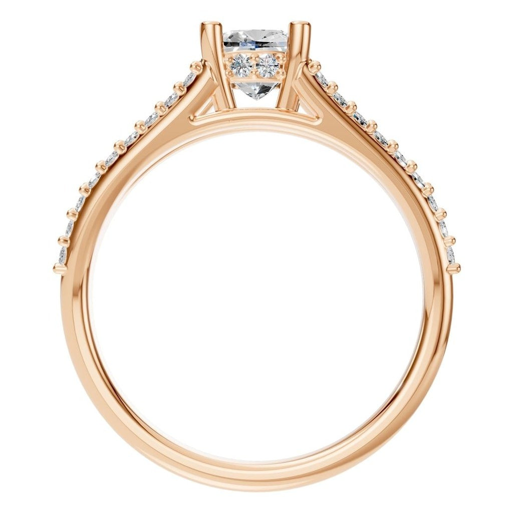 RI-7236 Rose Gold Ring SET - Top View