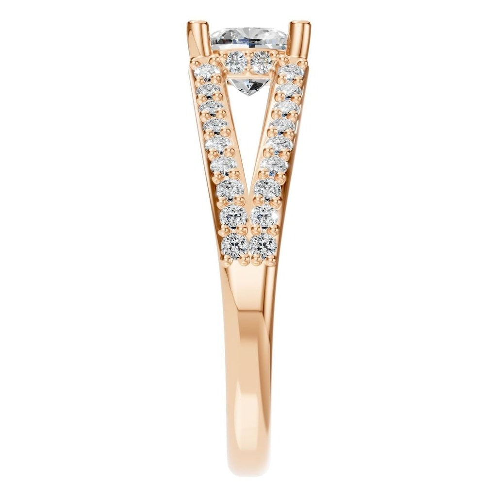 RI-7236 Rose Gold Ring SET - Side View