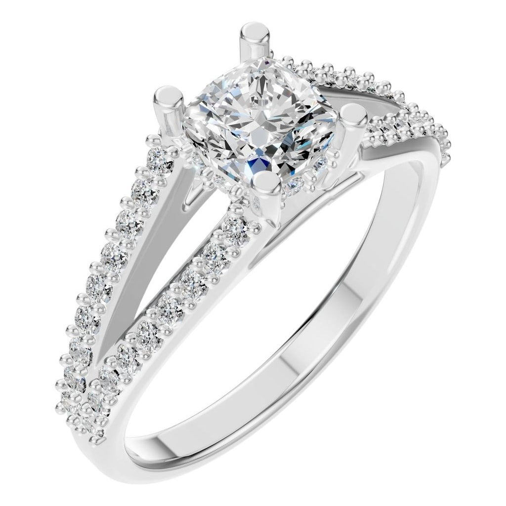 RI-7236 White Gold Ring SET - Main View