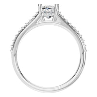 RI-7236 White Gold Ring SET - Top View