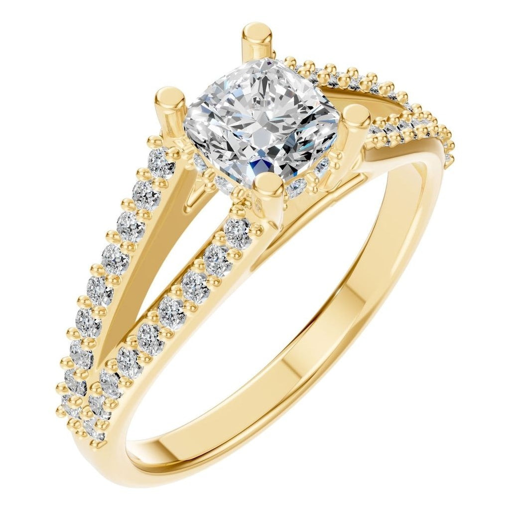 RI-7236 Yellow Gold Ring SET - Main View