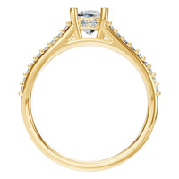 RI-7236 Yellow Gold Ring SET - Top View