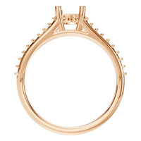 RI-7236 Rose Gold Ring UNSET - Top View