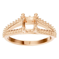 RI-7236 Rose Gold Ring UNSET - Front View