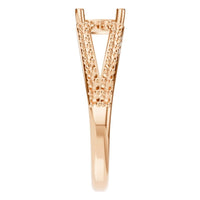 RI-7236 Rose Gold Ring UNSET - Side View