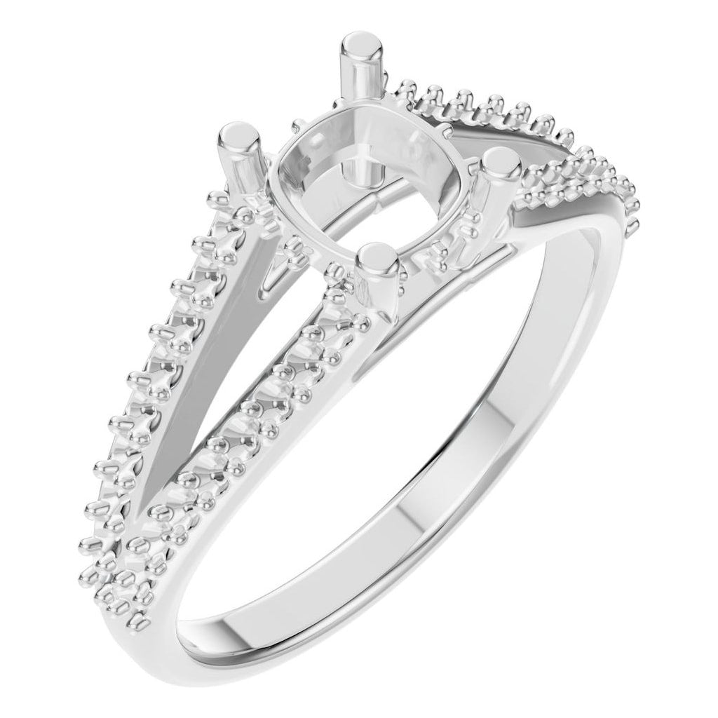 RI-7236 White Gold Ring UNSET - Main View