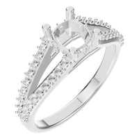 RI-7236 White Gold Ring UNSET - Main View