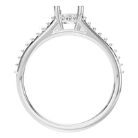 RI-7236 White Gold Ring UNSET - Top View