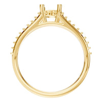 RI-7236 Yellow Gold Ring UNSET - Top View