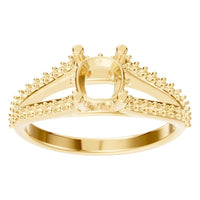 RI-7236 Yellow Gold Ring UNSET - Front View