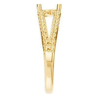 RI-7236 Yellow Gold Ring UNSET - Side View