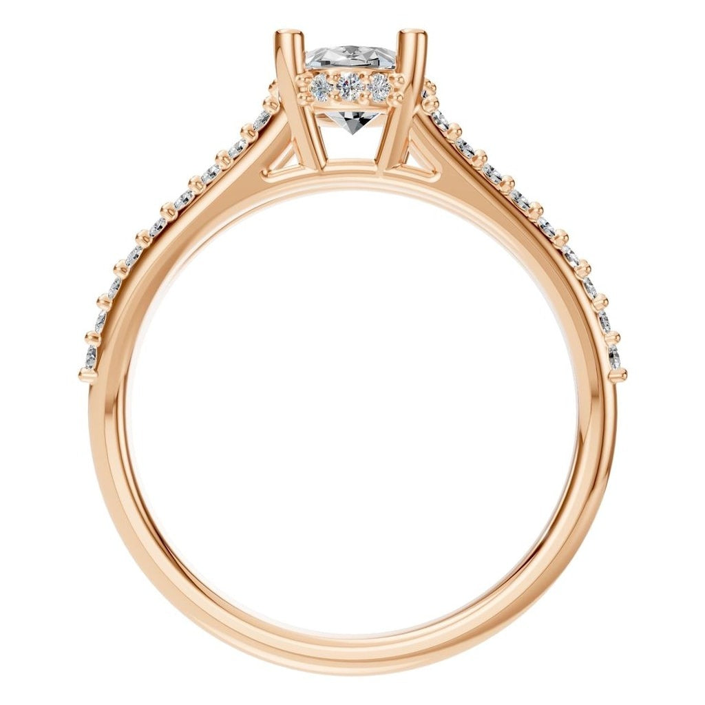 RI-7236 Rose Gold Ring SET - Top View