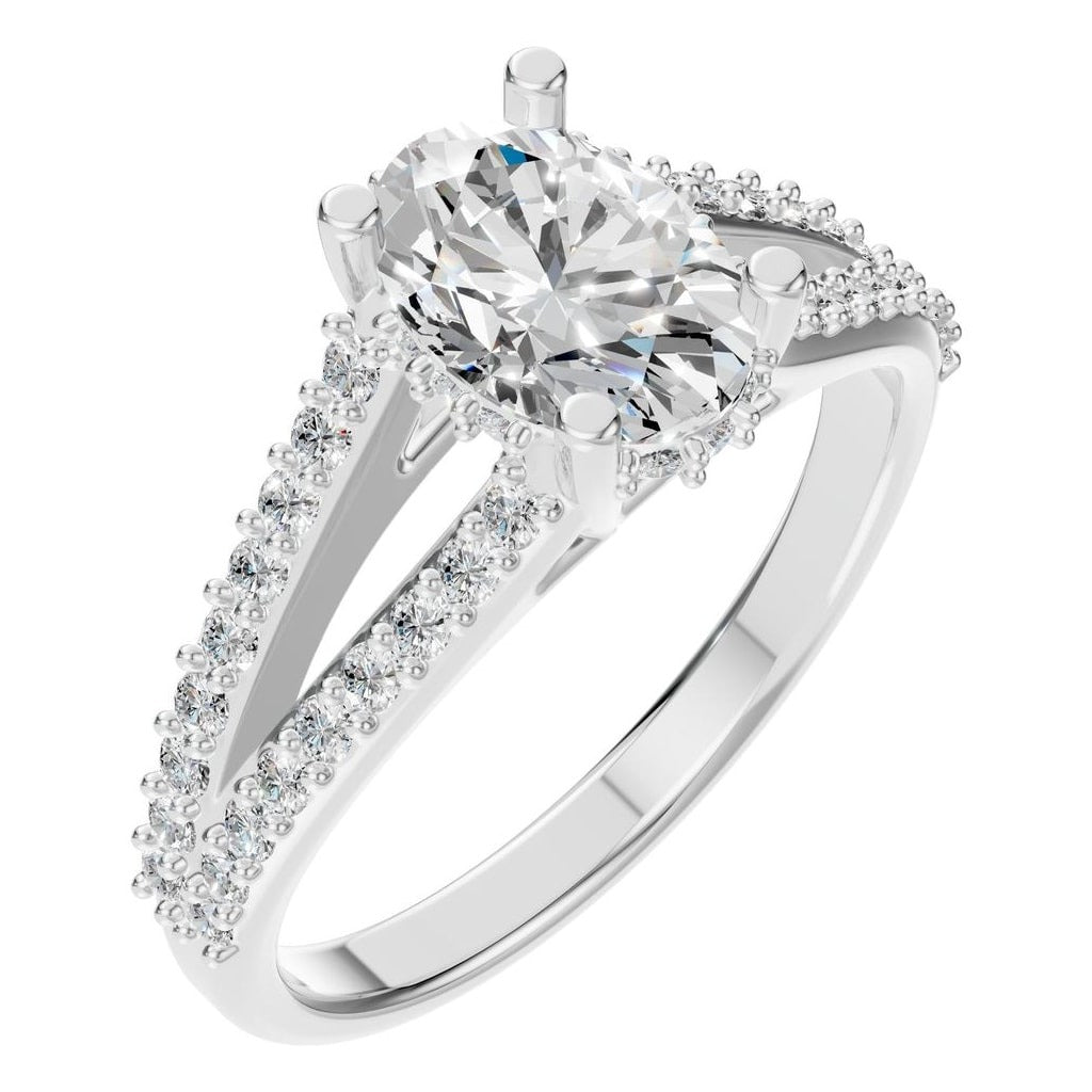 RI-7236 White Gold Ring SET - Main View