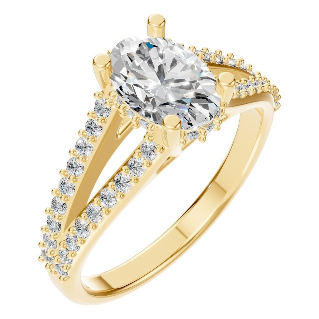 RI-7236 Yellow Gold Ring SET - Main View