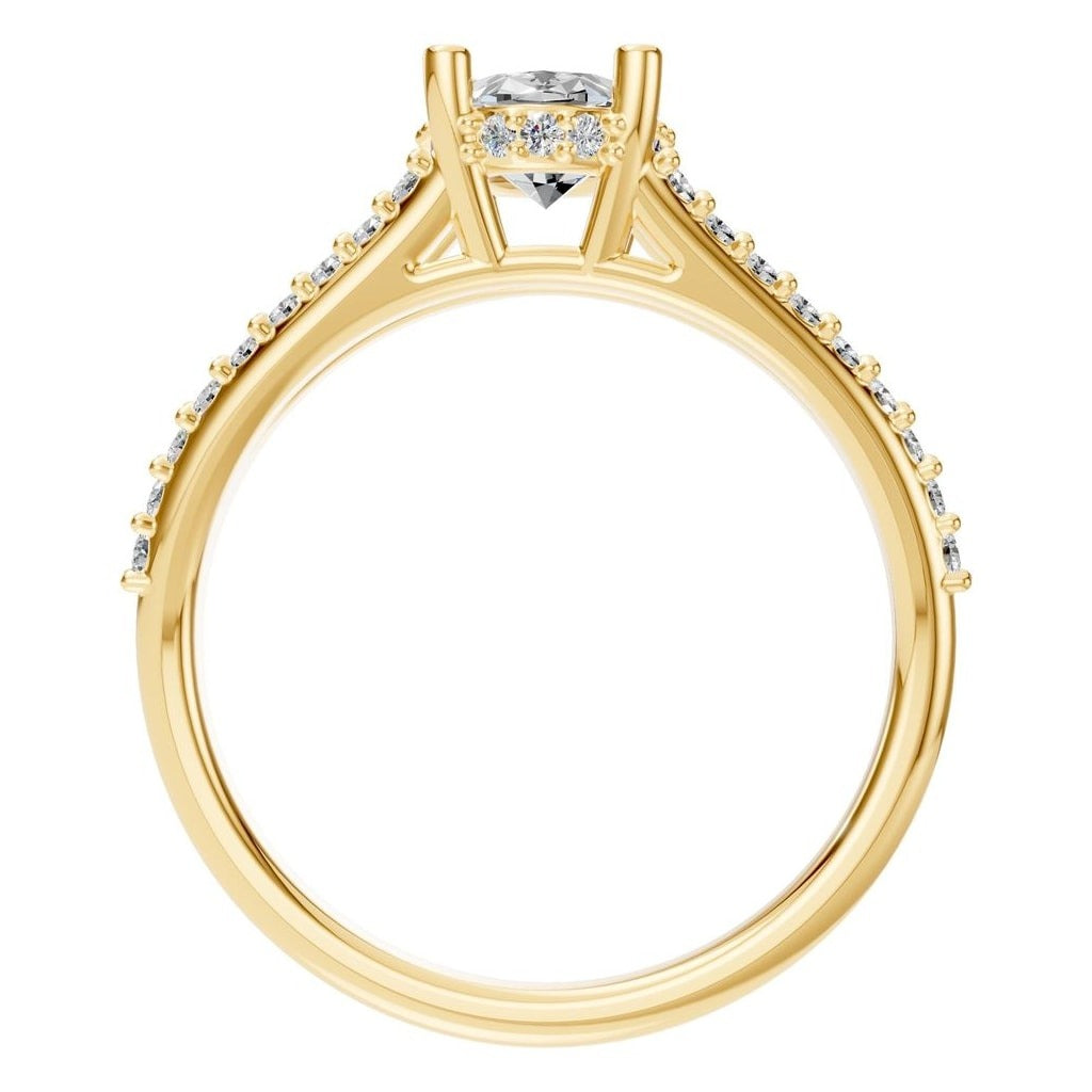 RI-7236 Yellow Gold Ring SET - Top View