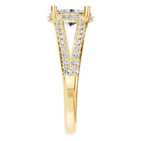 RI-7236 Yellow Gold Ring SET - Side View