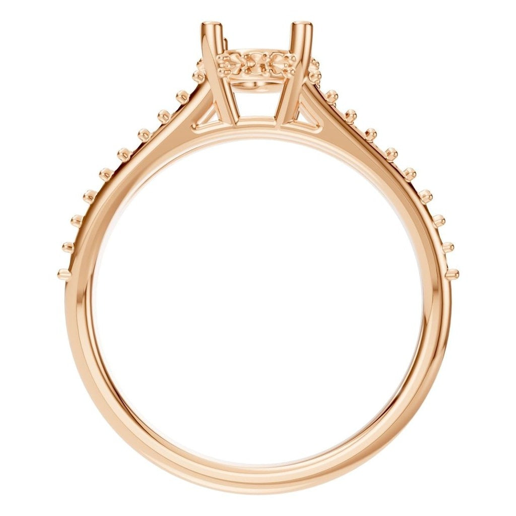 RI-7236 Rose Gold Ring UNSET - Top View